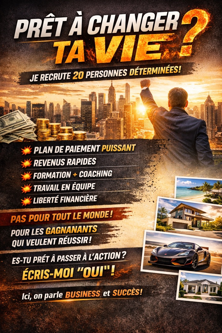 ENTREPRENEUR EN NETWORK MARKETING Facebook ad: Opportunite d’affaire