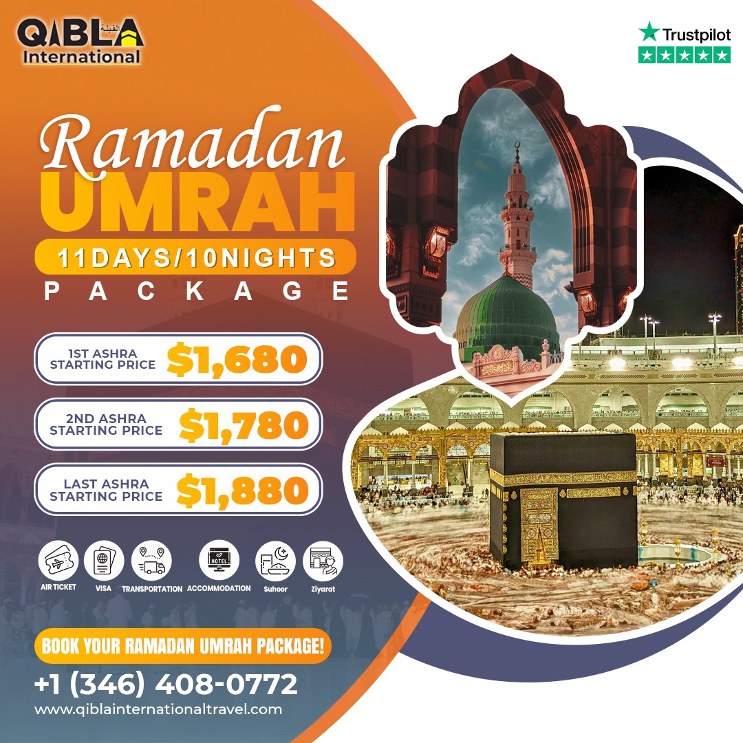 Qibla International Travel Facebook ad: ๐๐๐ฆ๐๐๐๐ง ๐๐ง ๐๐๐ค๐ค๐๐ก