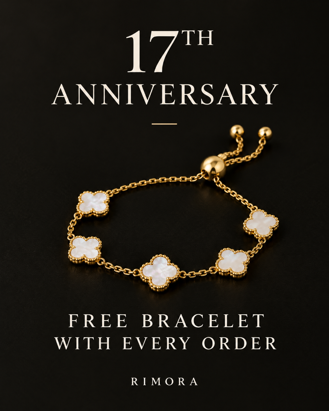 Rimora Facebook ad: FREE Mother Of Pearl Bracelet