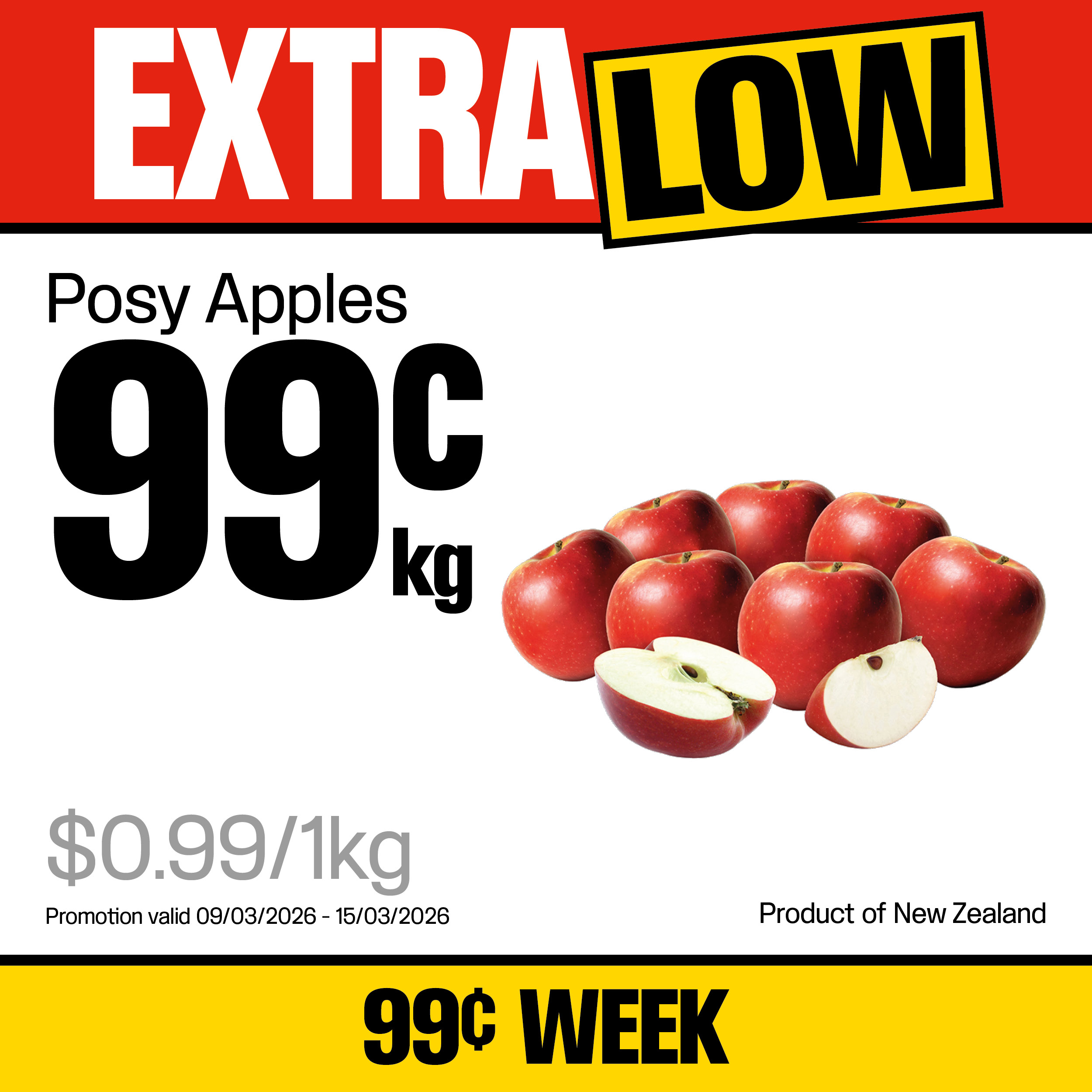 PAK'nSAVE Sylvia Park Facebook ad: It's 99c Week at PAK'nSAVE.