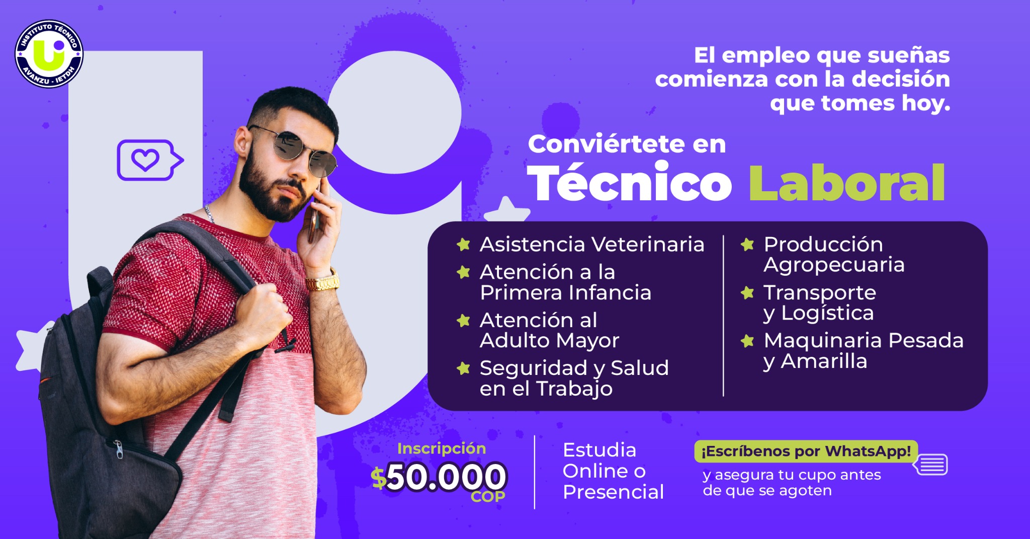 Instituto Técnico Avanzu IETDH Facebook ad from Jul 6, 2026