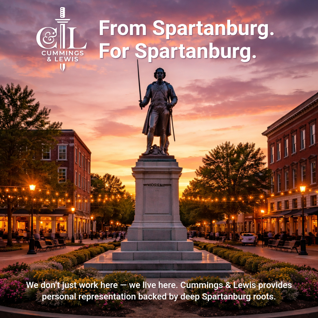 Cummings & Lewis, LLC Facebook ad: Spartanburg Personal Injury Attorneys | Free Consultation