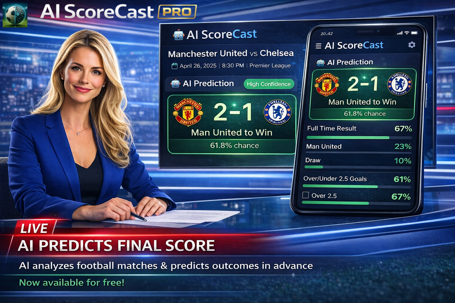 AI Scorecast Facebook ad
