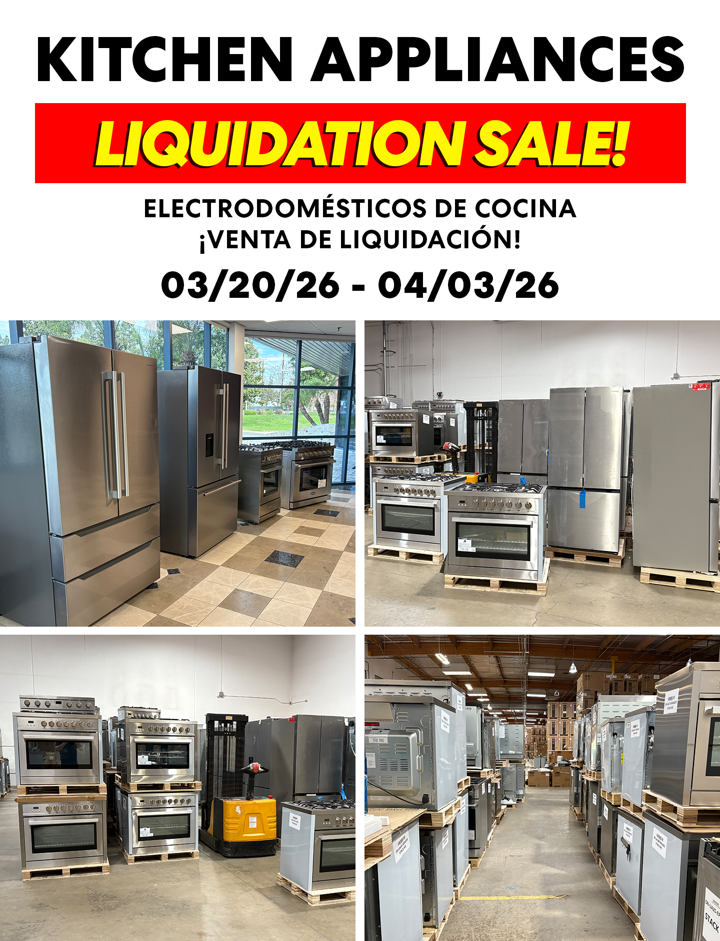 Appliance Warehouse Facebook ad