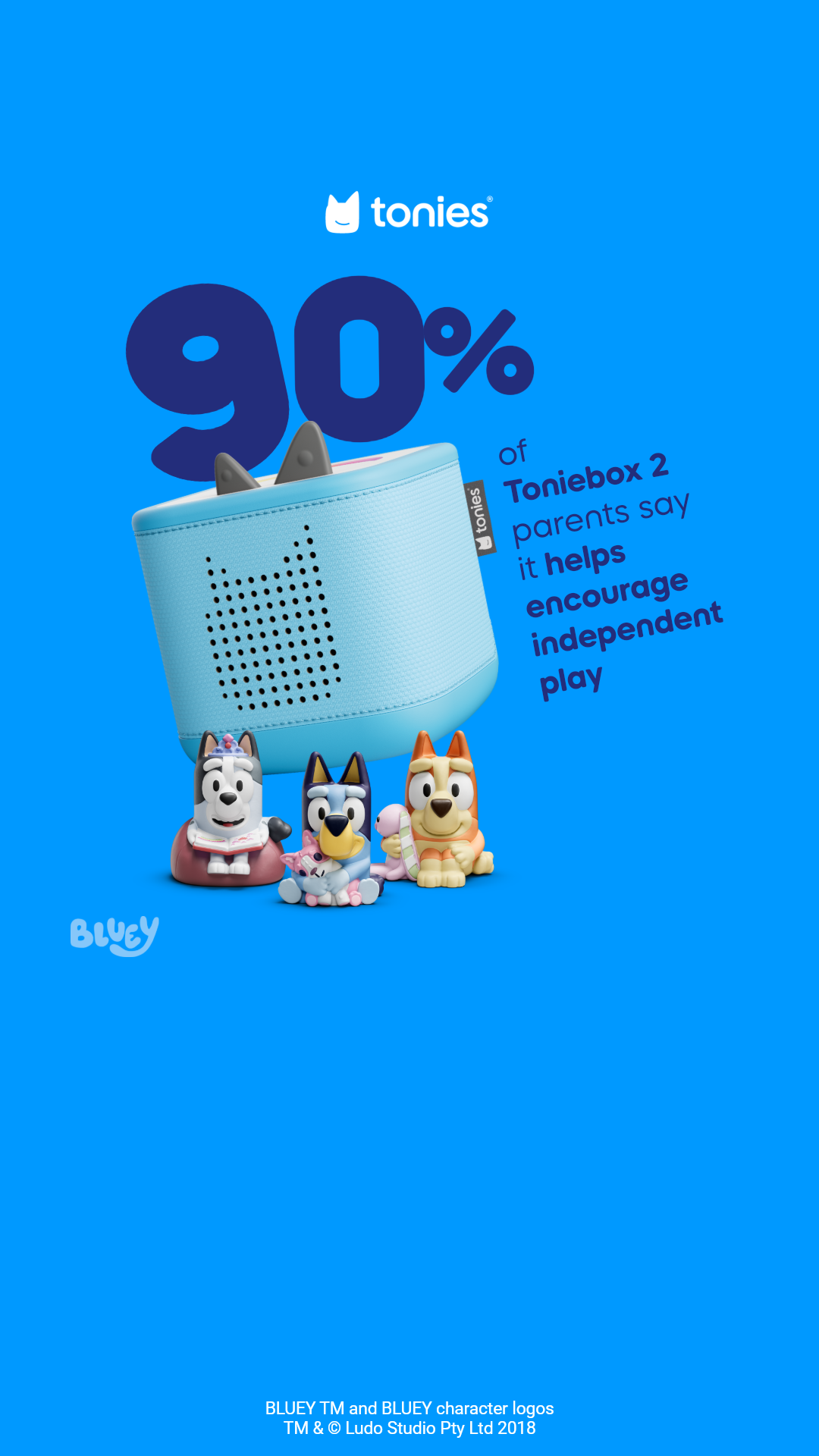 tonies Facebook ad: Now with Bluey Tonies