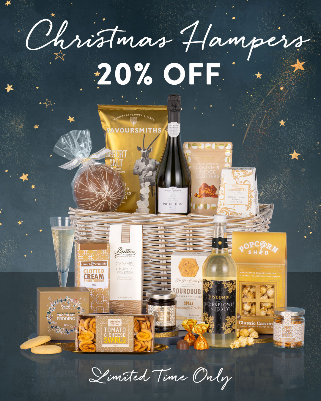 Virginia Hayward Hampers Facebook ad: 20% OFF CHRISTMAS HAMPERS
