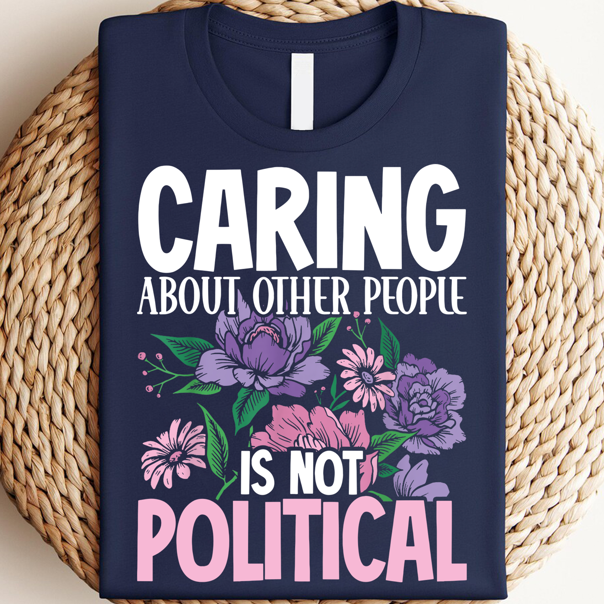 Women Empower - womenforequalityshirts.com Facebook ad: Caring About Other People Is Not Political