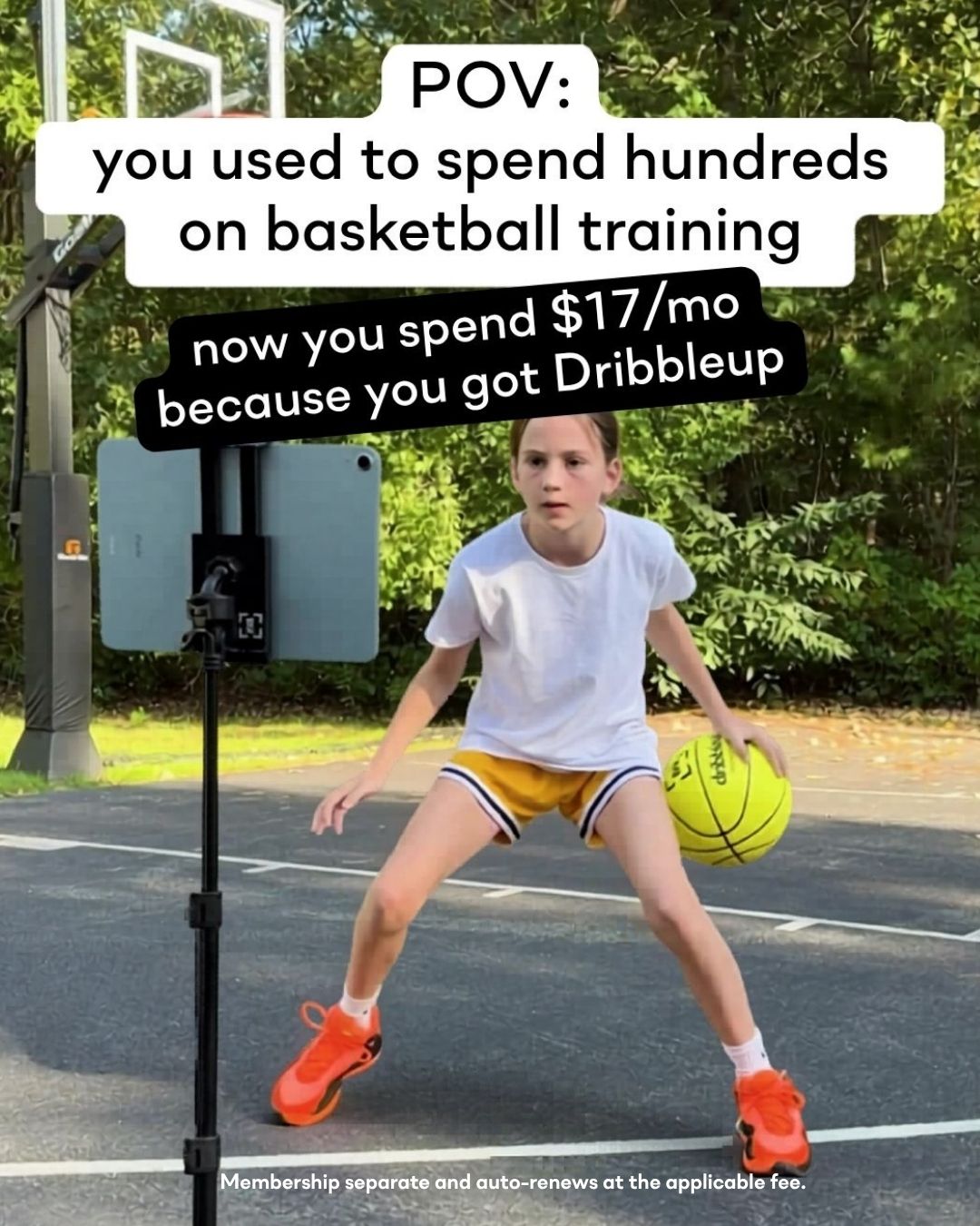 Dribbleup Facebook ad