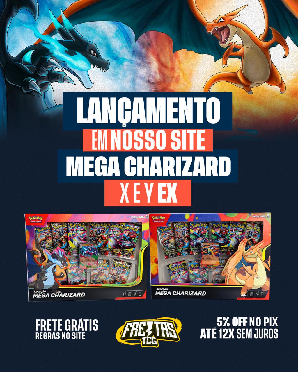 Freitas TCG Facebook ad: BOX COLEÇÃO MEGA CHARIZARD X & Y EX