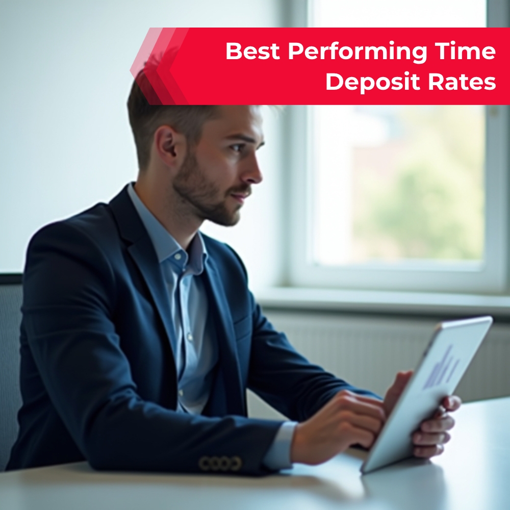 Thesearchhound Flare Facebook ad: Best Performing Time Deposit Rates.