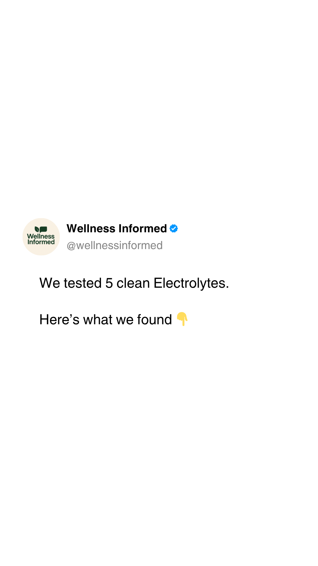 The Wellness Informed Facebook ad