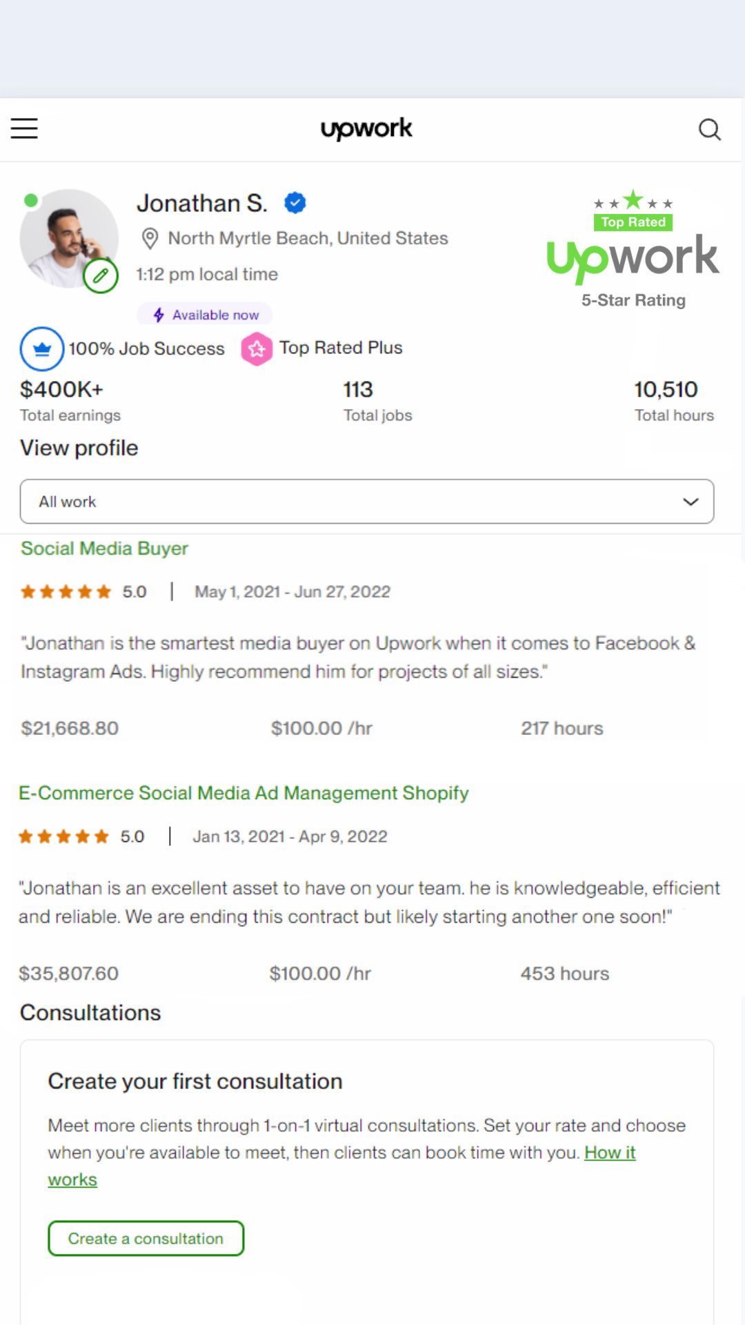 Jon the Freelancer - Meta Ads Expert Facebook ad