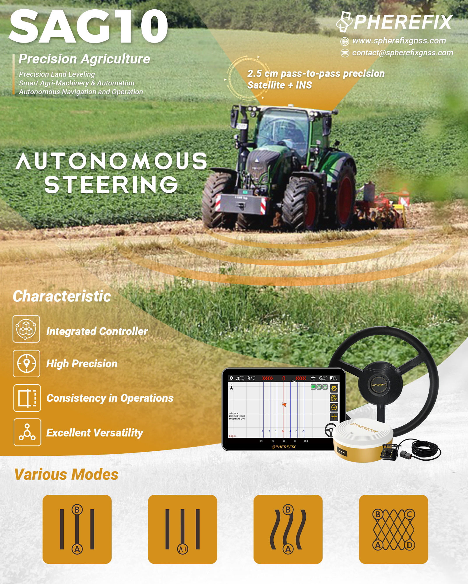 Spherefix Facebook ad: Autonomous Steering System - SAG10