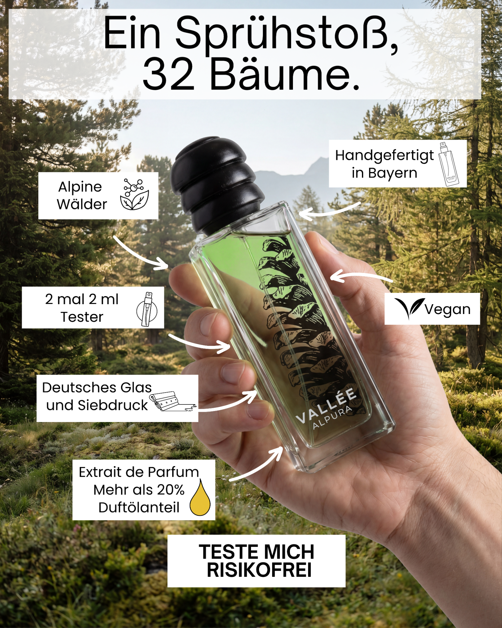 Vallée Alpura Facebook ad: Discovery Set kaufen statt Blindkauf