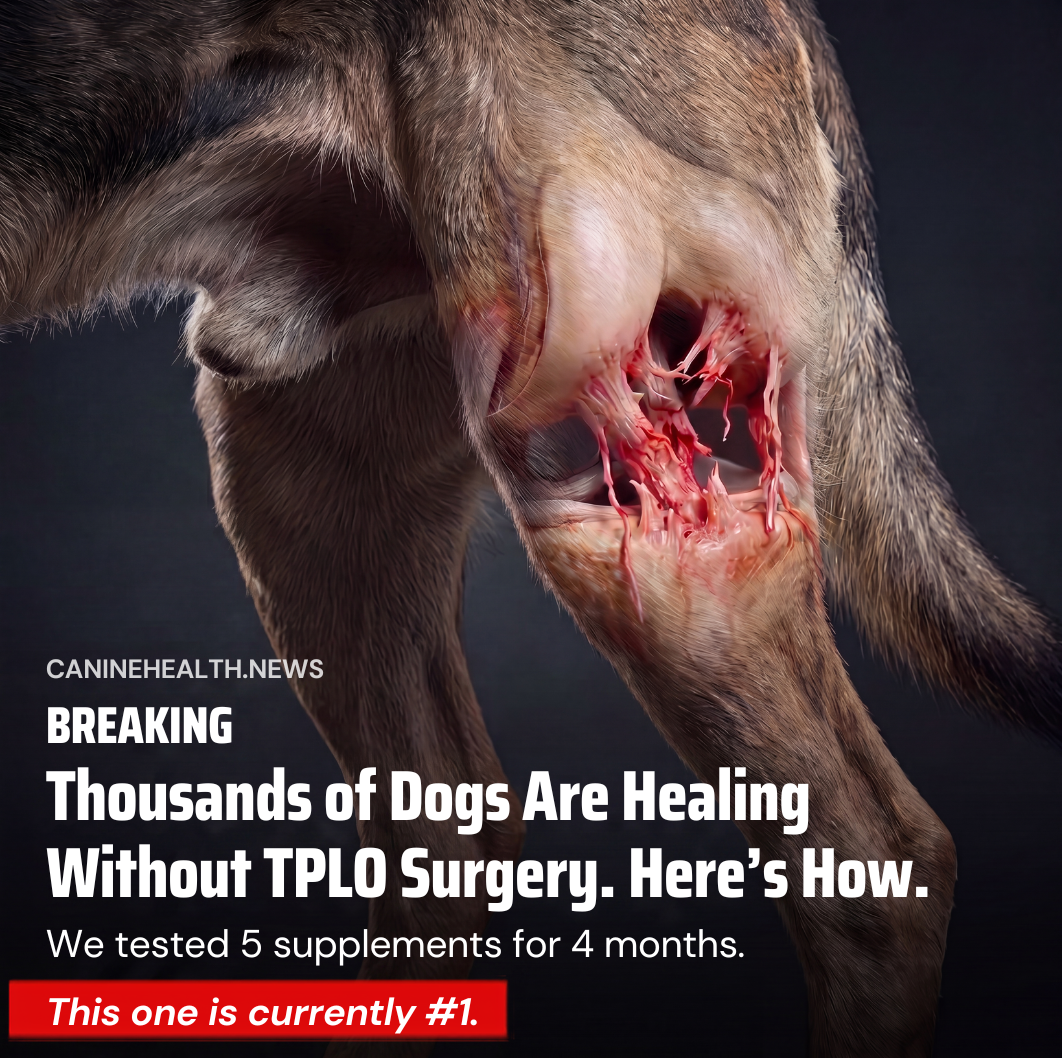 Canine Health News Facebook ad: Your dog’s Knee Can Heal Without Surgery. Here’s What’s…