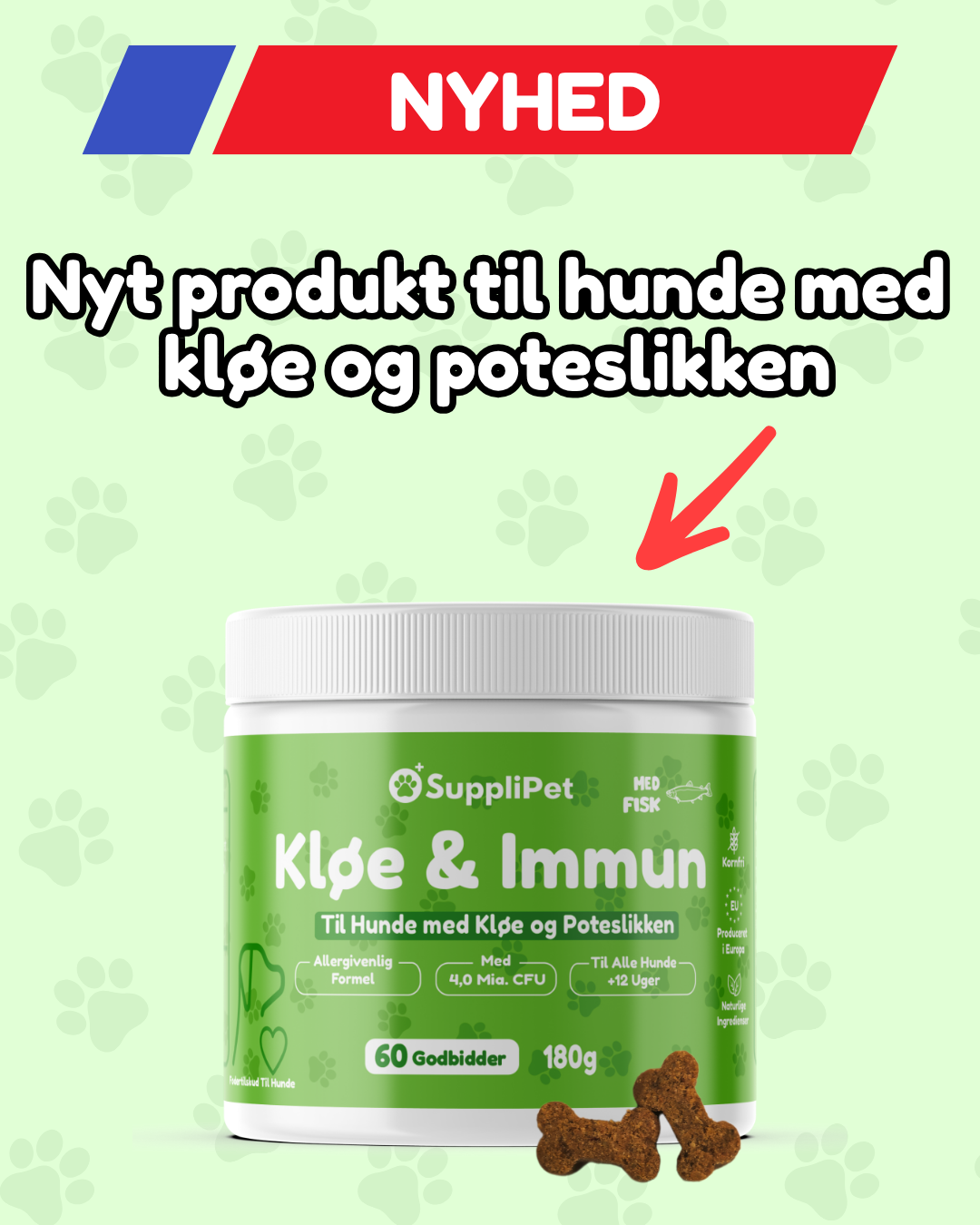 SuppliPet Facebook ad: Hjælp Din Hund I Dag