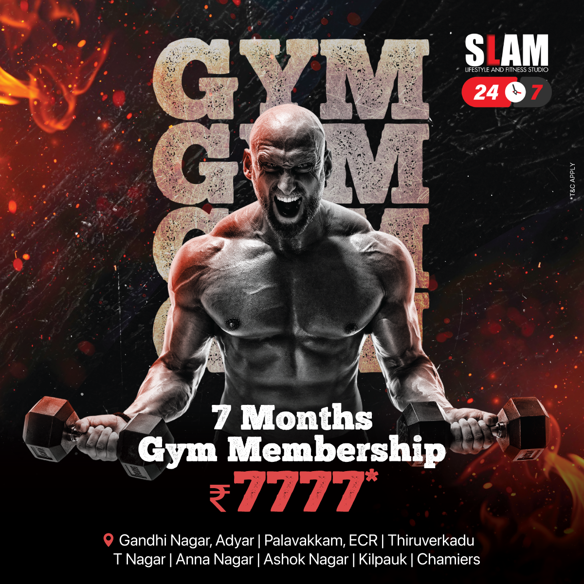 SLAM Lifestyle and Fitness Studio Facebook ad