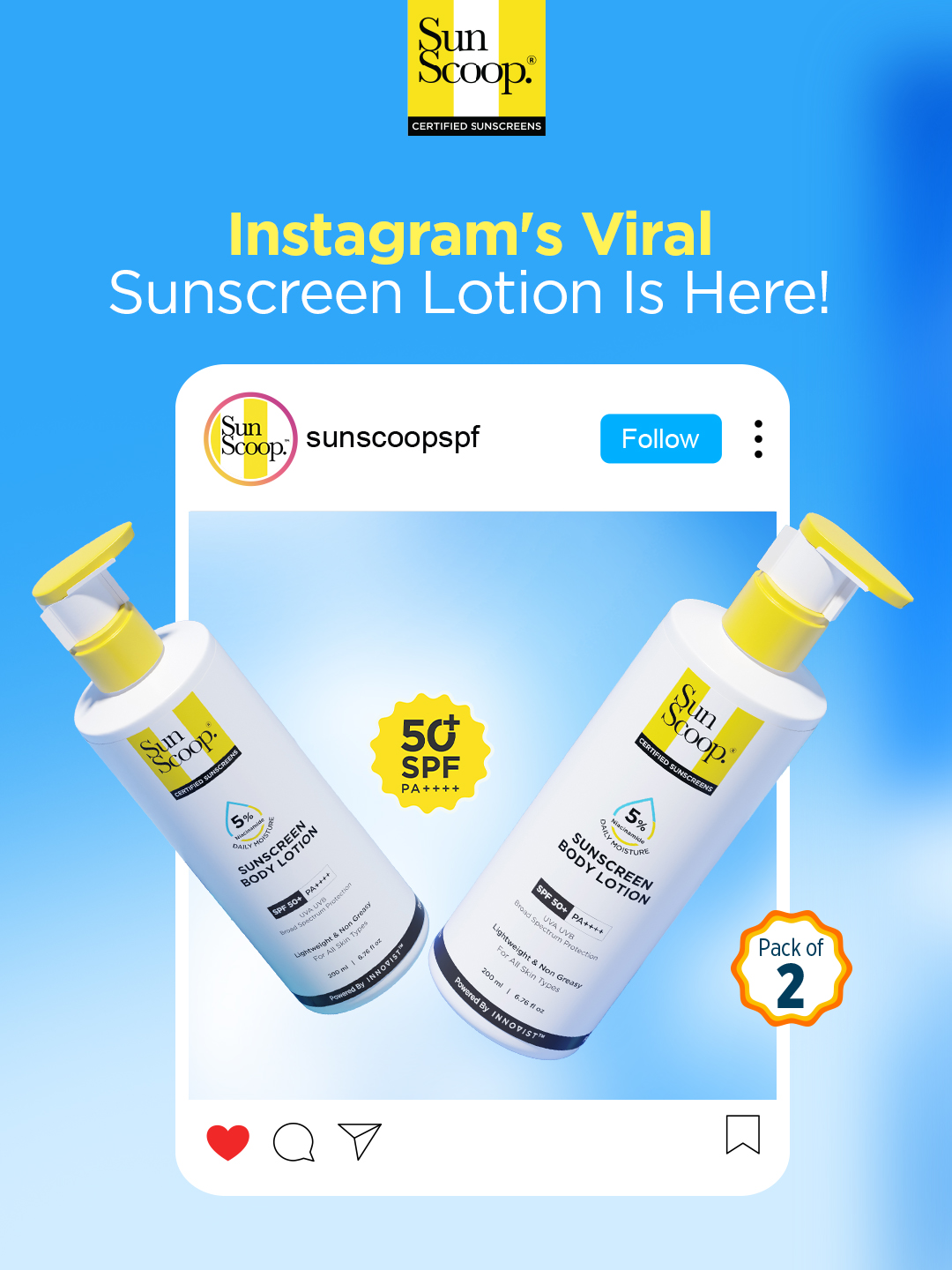 Sunscoop SPF Facebook ad