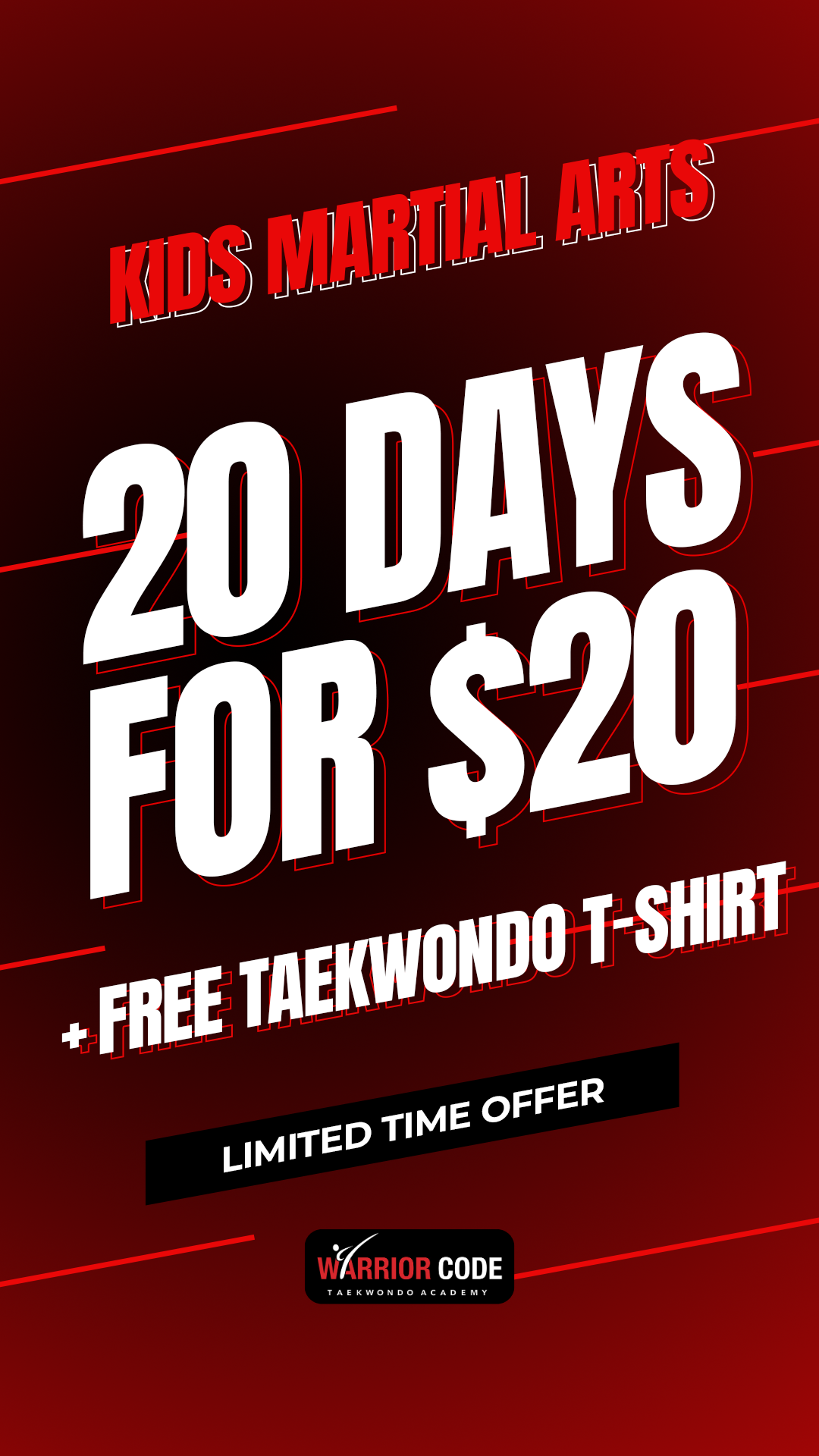 Warrior Code Taekwon-Do Academy Facebook ad