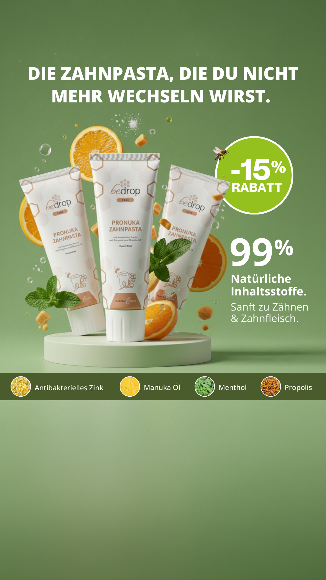 Bedrop #natürlichbiene Facebook ad