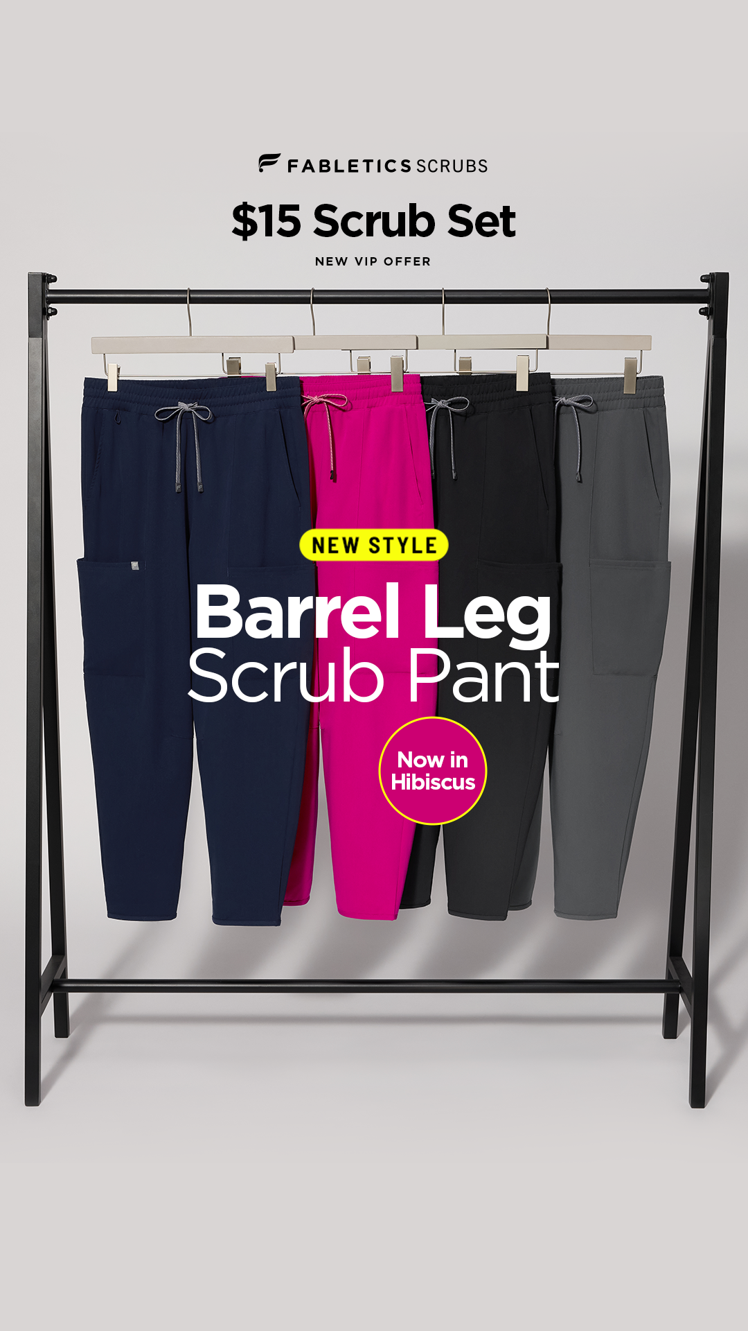 Fabletics Scrubs Facebook ad
