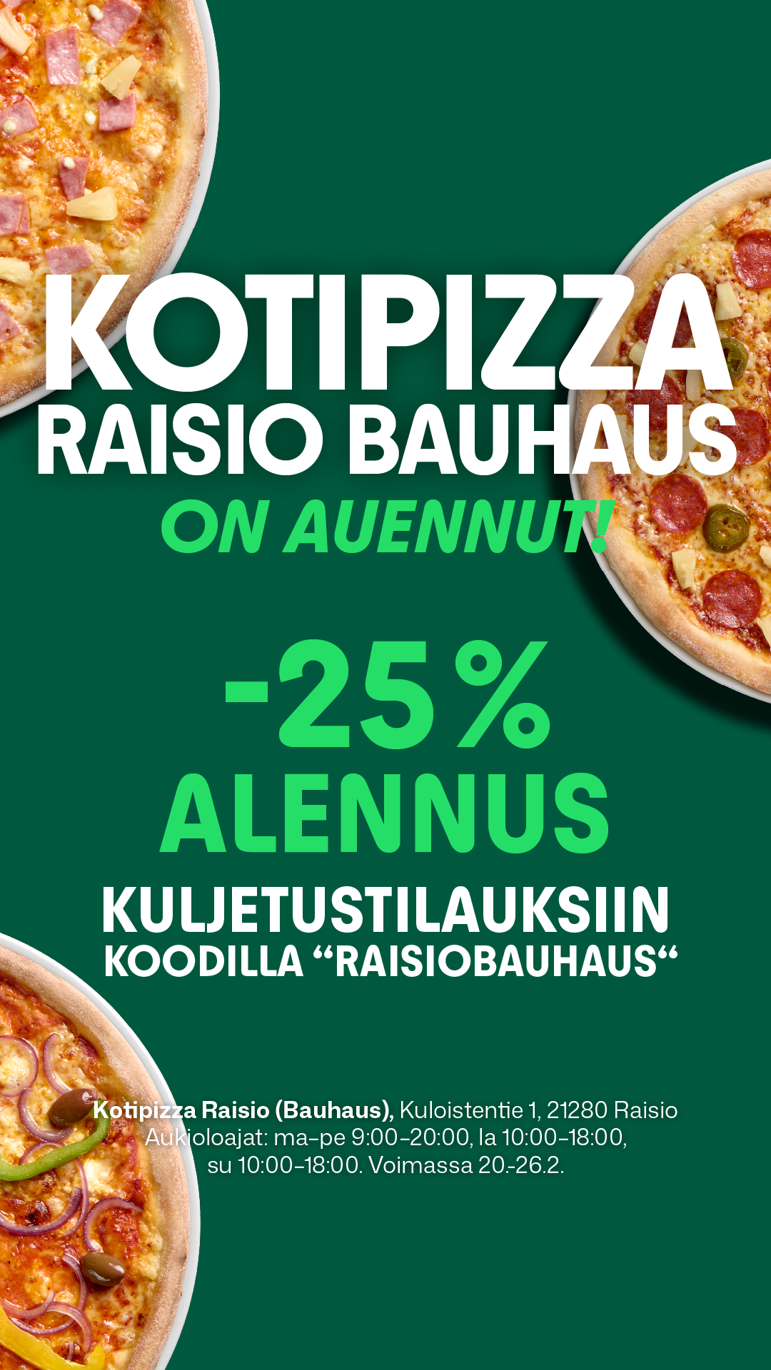 Kotipizza Facebook ad from Feb 21, 2026
