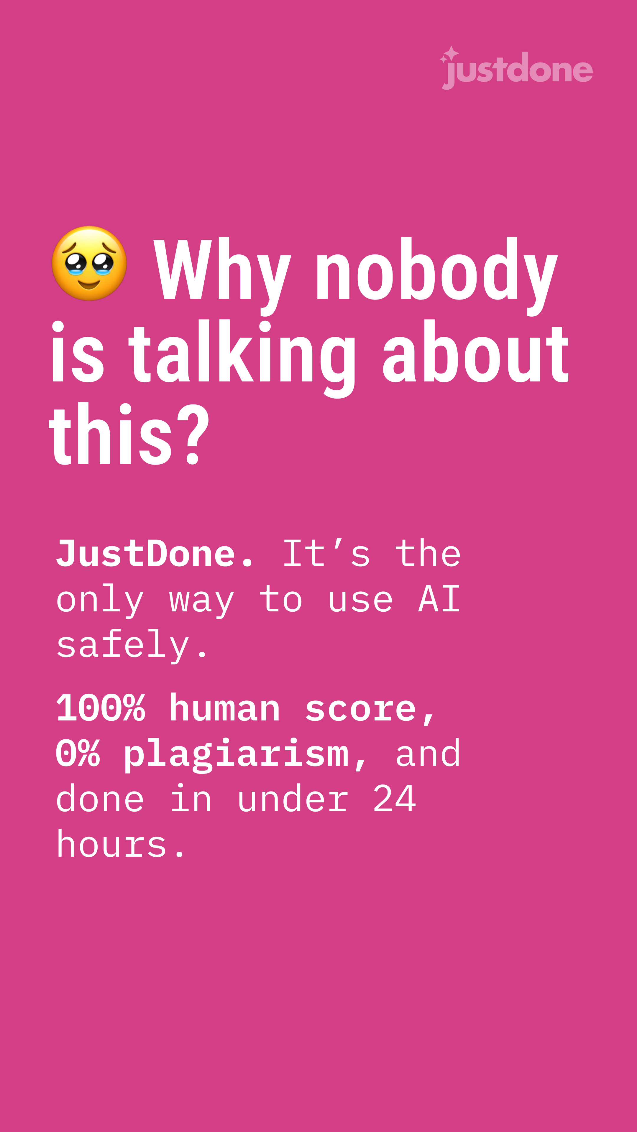 JustDone Facebook ad