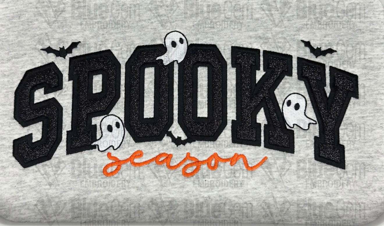 Kaitlyn Renee Facebook ad: Glitter Spooky Season Embroidered Crewneck