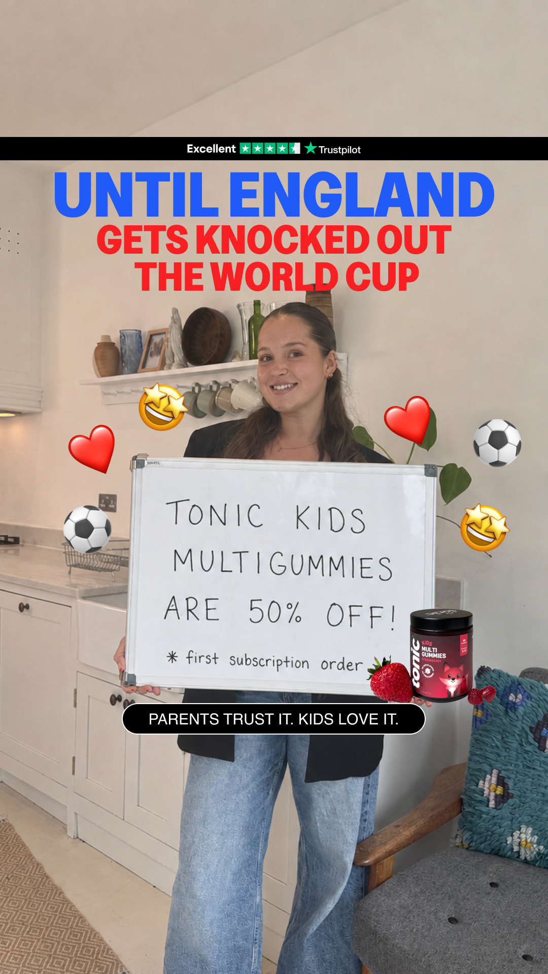 Tonic Health Facebook ad: Kids Love It. Parents Trust It.