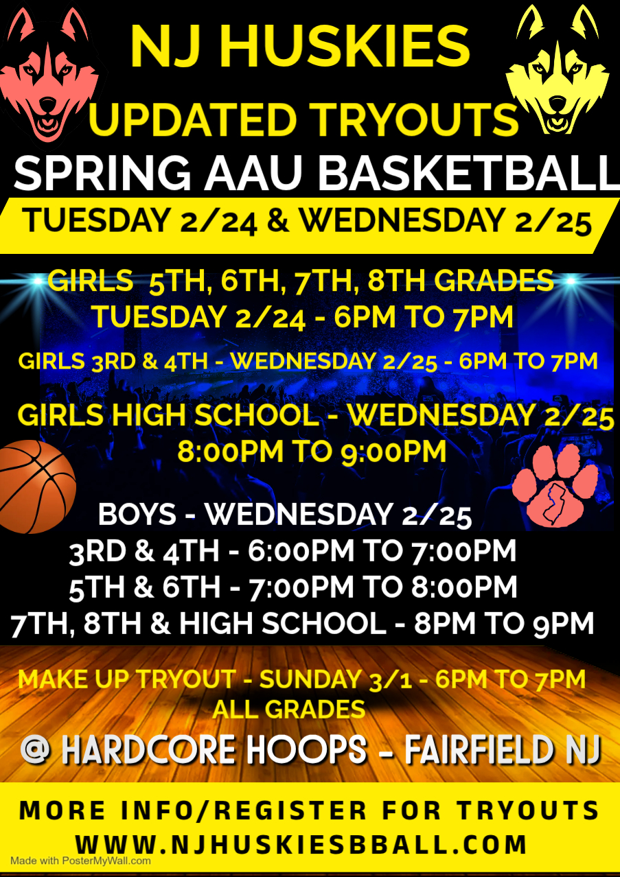 NJ Huskies Basketball Facebook ad