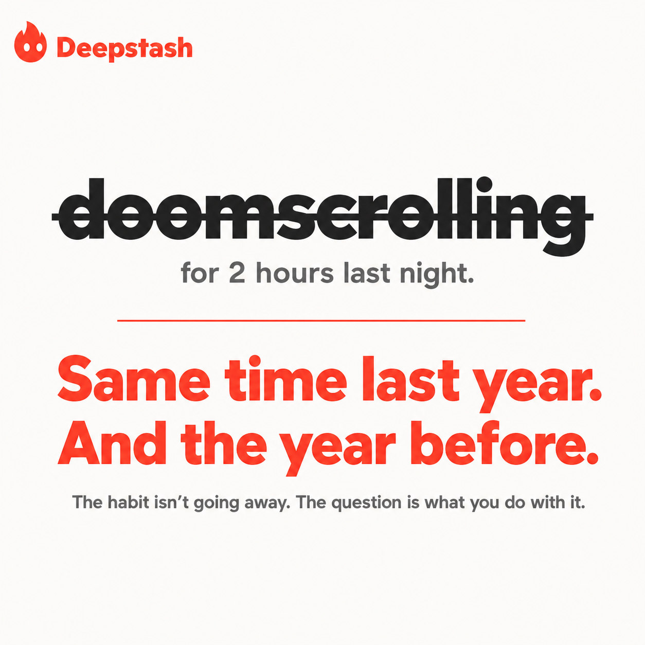 Deepstash Facebook ad
