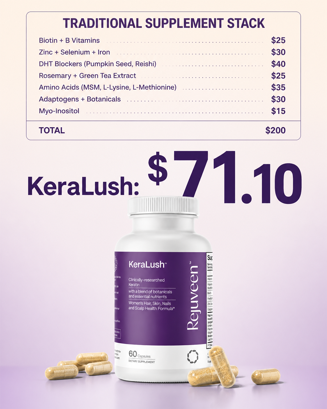 KeraLush Facebook ad