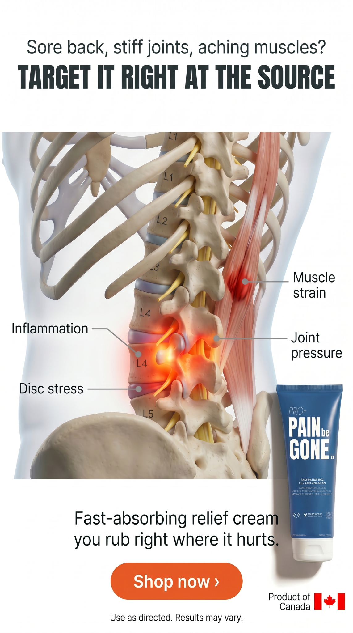Pain Be Gone Pro Facebook ad