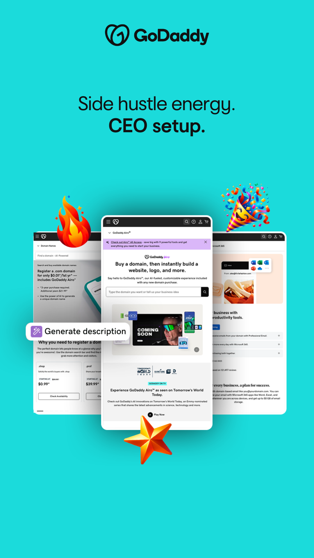GoDaddy Facebook ad