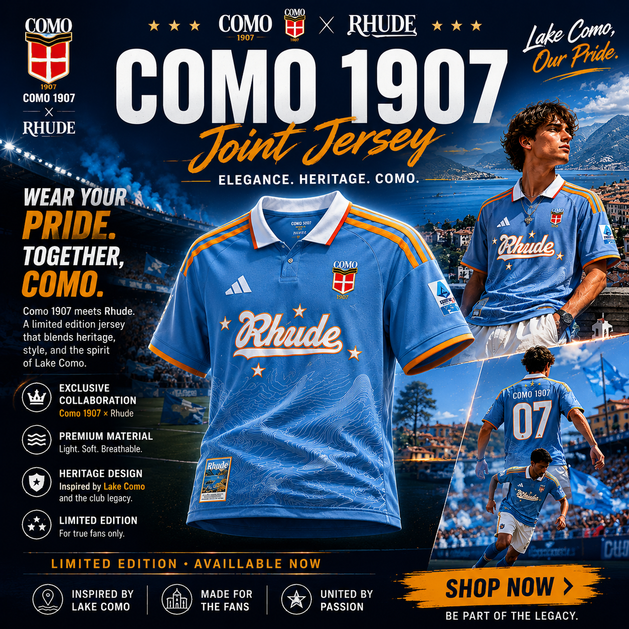 Zoey Facebook ad: COMO 1907 × RHUDE