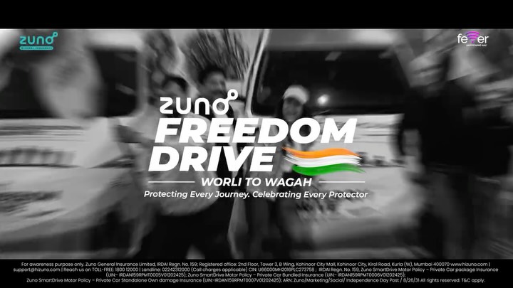 Zuno General Insurance Facebook ad: 1,600+ kilometres. Four days.