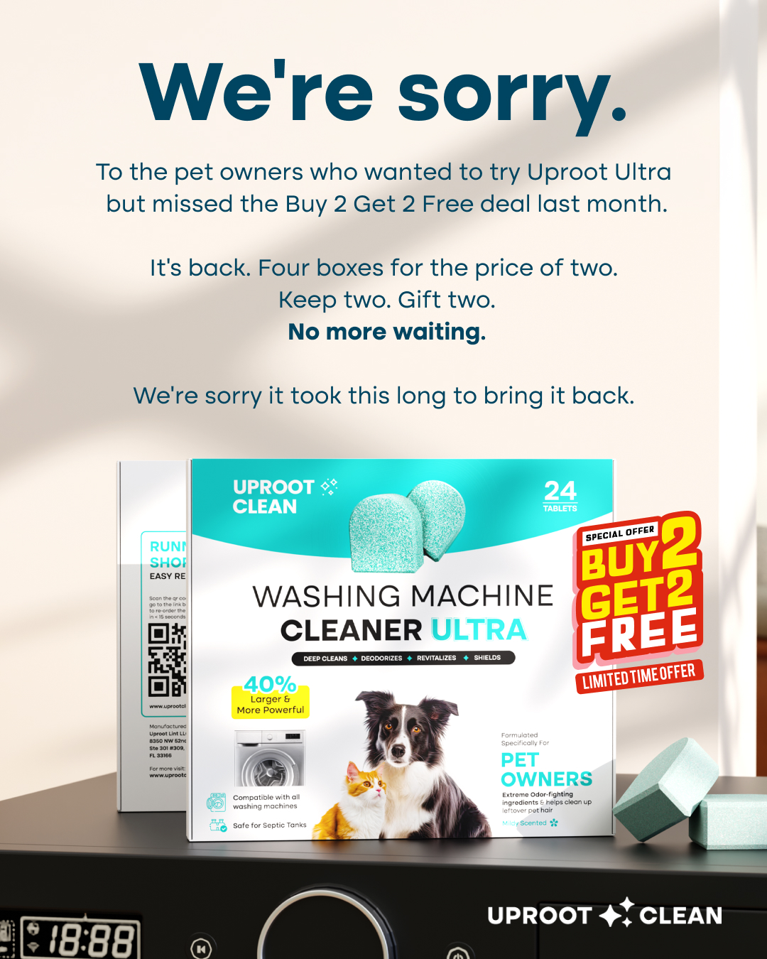 Uproot Clean Facebook ad