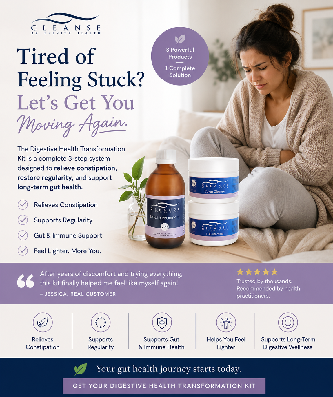 Cleanse Colonics Facebook ad: Claim Your Digestive Support Kit