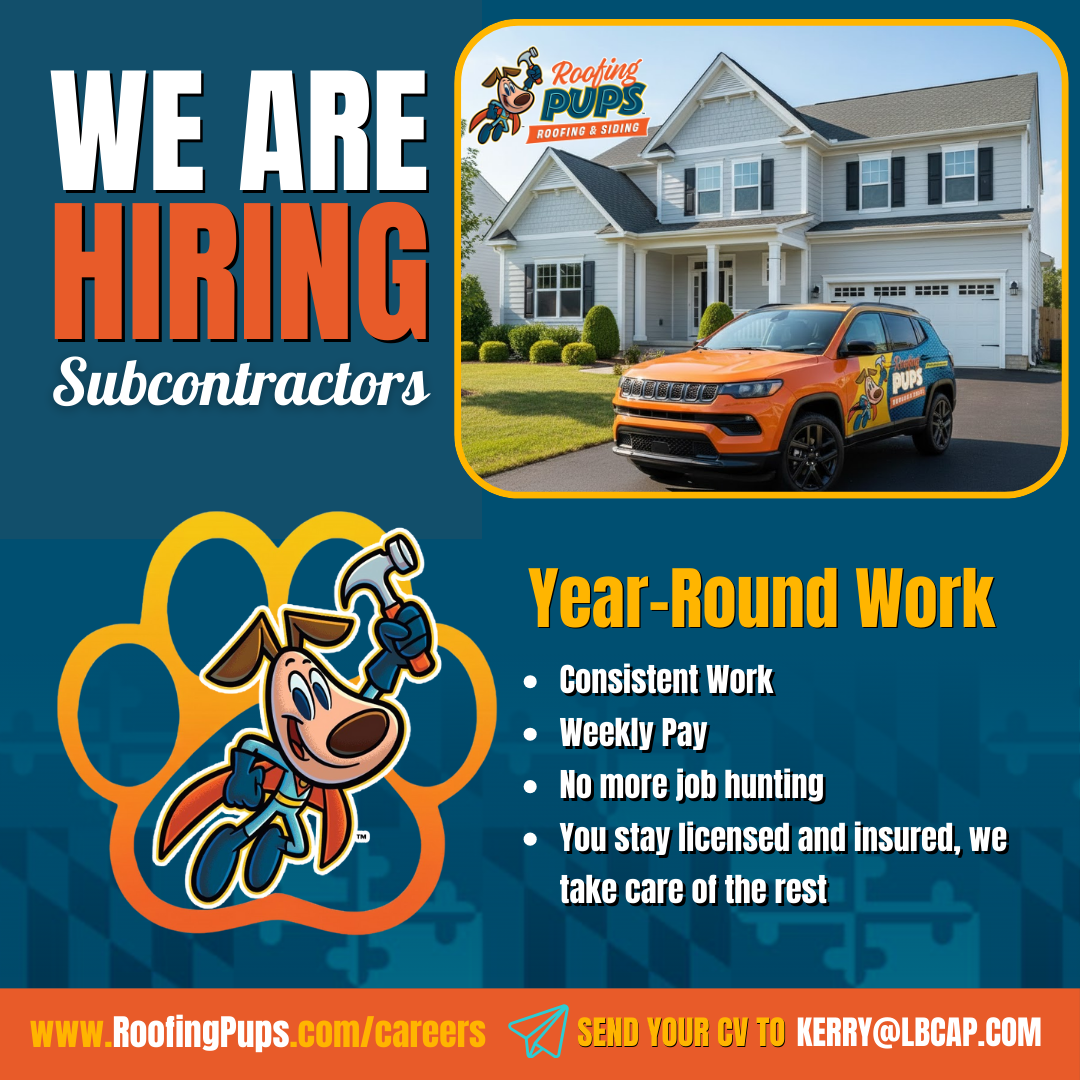 Roofing Pups, Roofing & Siding Facebook ad