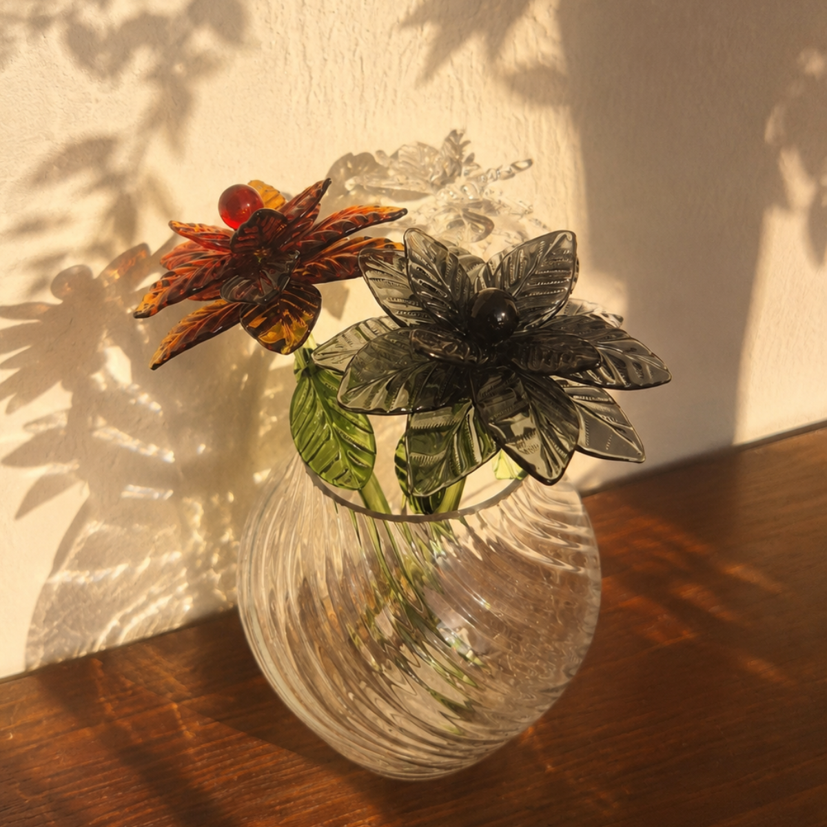 Rustic Horse Glass Studio Facebook ad: Handblown Glass Flowers, Rustic Horse