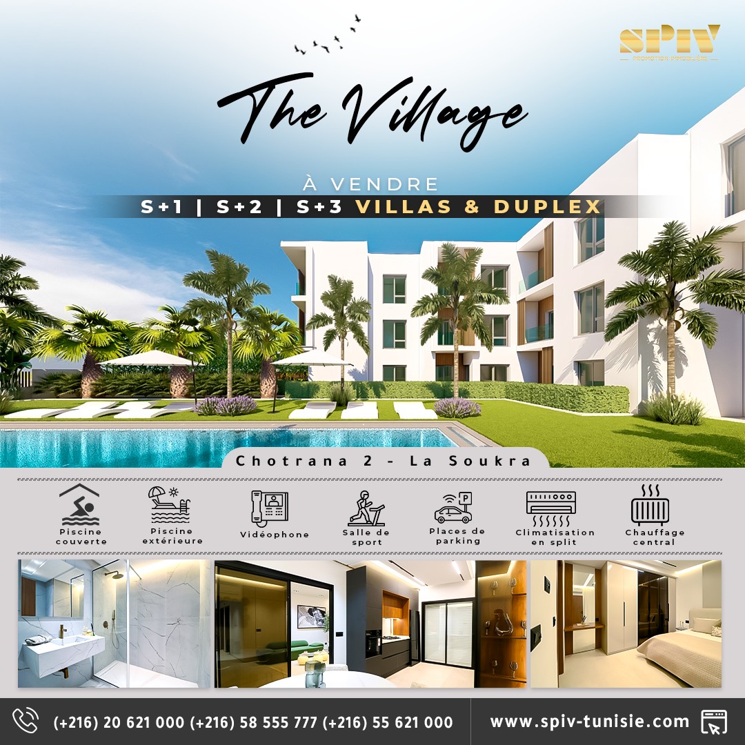 SPIV Promotion Immobilière Facebook ad: The Village, Chotrana 2, La Soukra