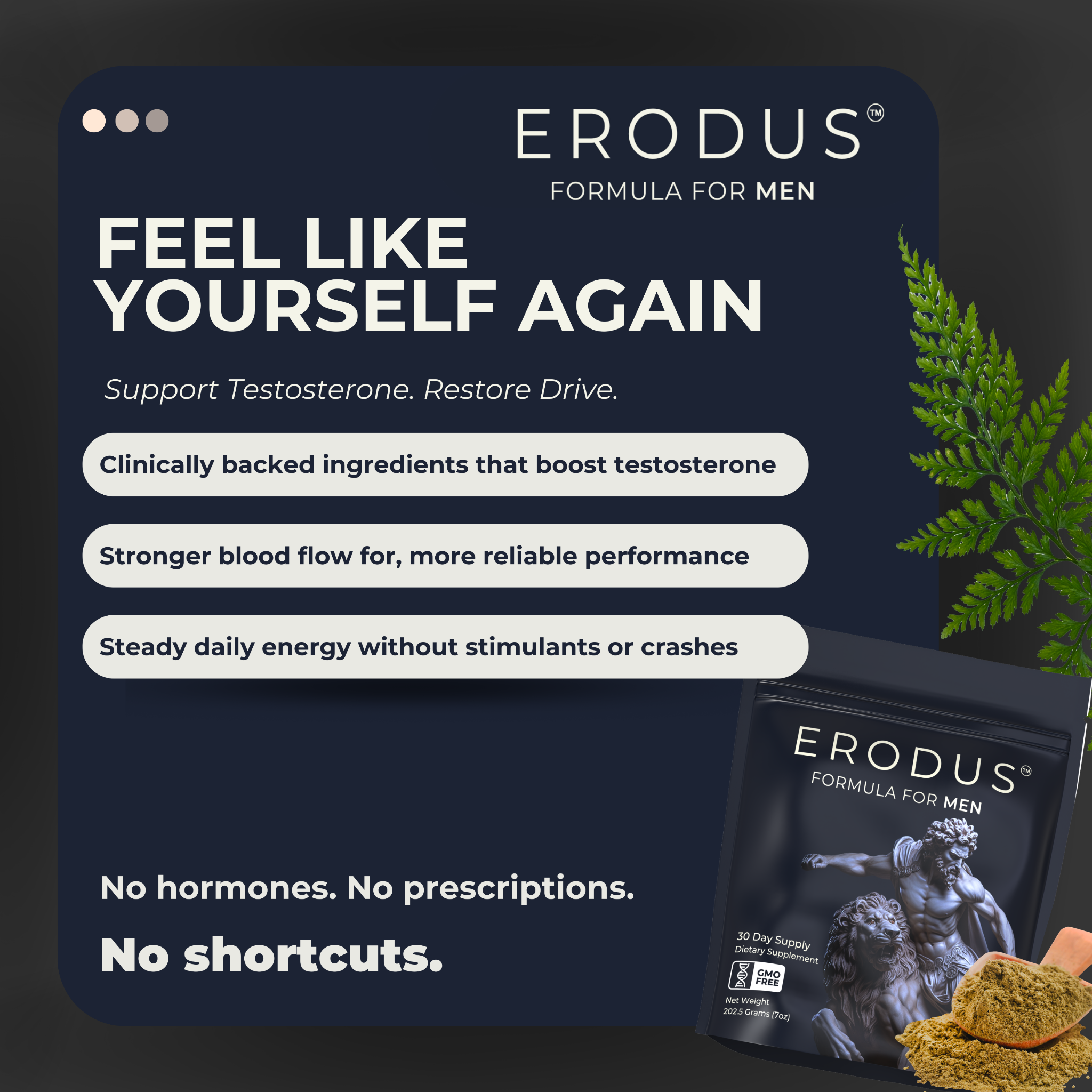 Erodus Formula For Men Facebook ad