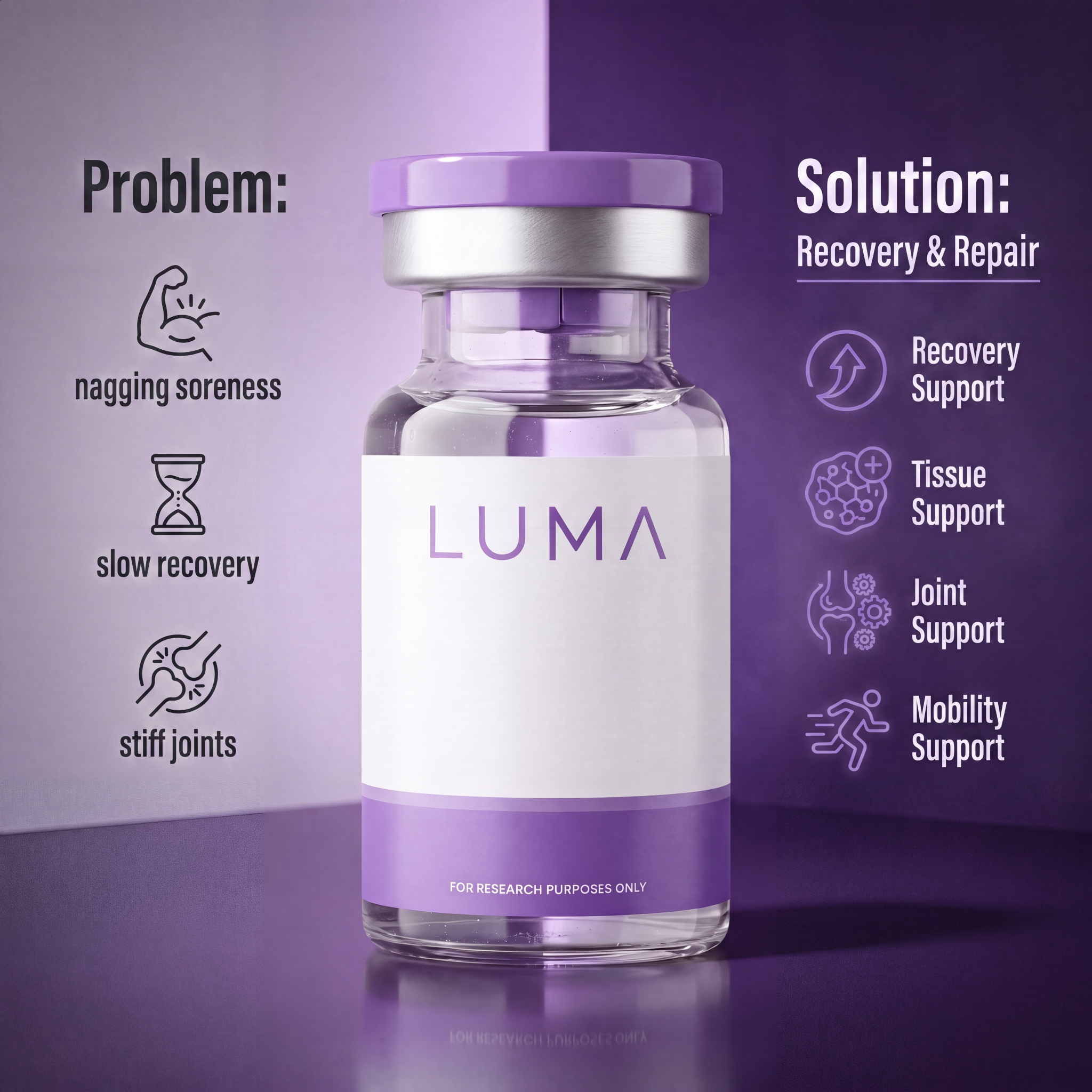 Luma Facebook ad: Shop Luma's Research Materials