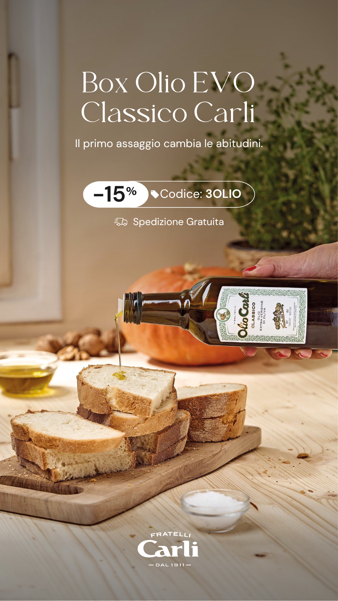 Fratelli Carli Facebook ad: Box Olio EVO Classico Fratelli Carli