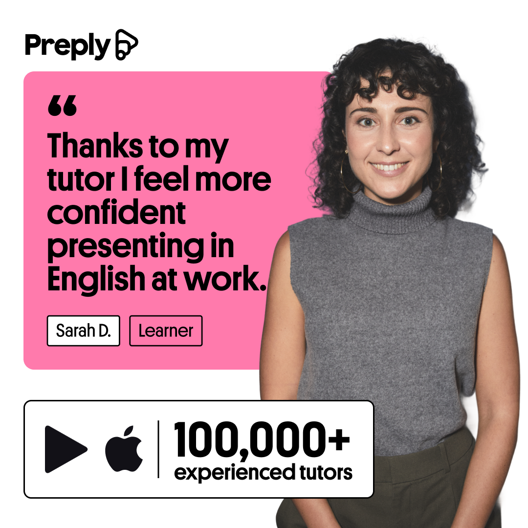 Preply Facebook ad