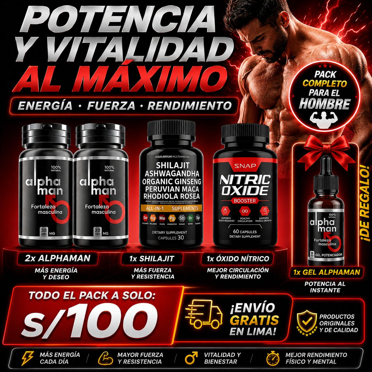 Chan-Jo Import Facebook ad: ¡LLEVA TU ENERGÍA Y RENDIMIENTO AL MÁXIMO!