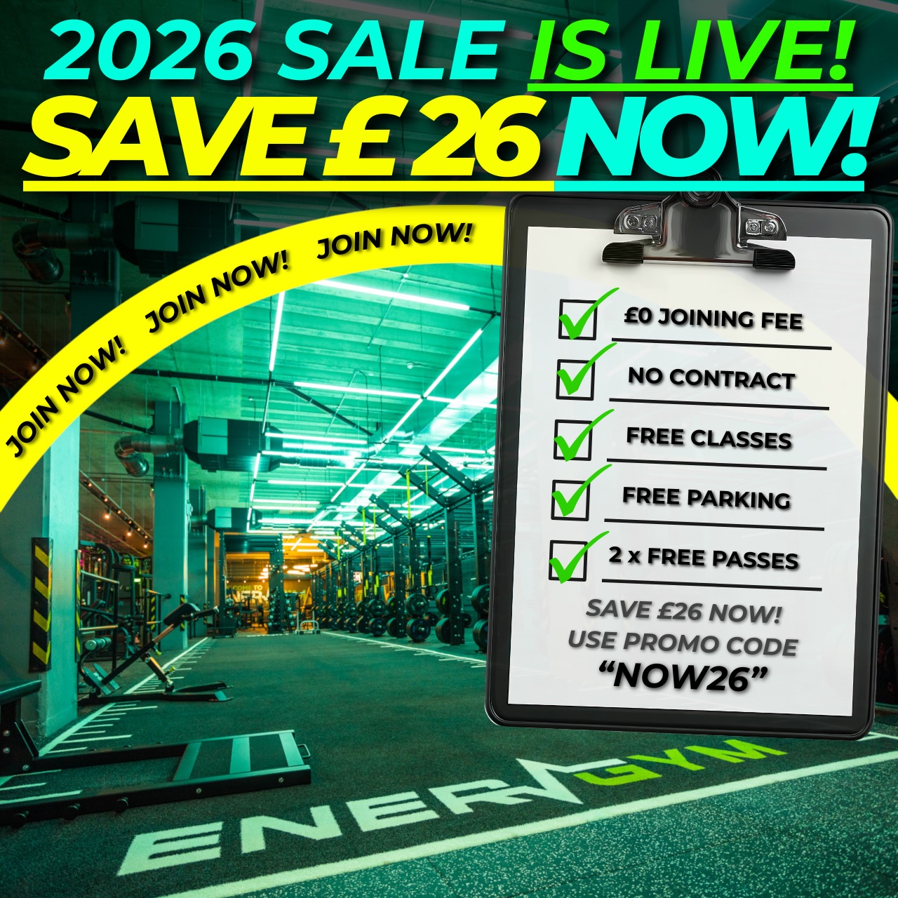 ENERGYM WEST EALING Facebook ad: Grab your discount today by using promotional code…