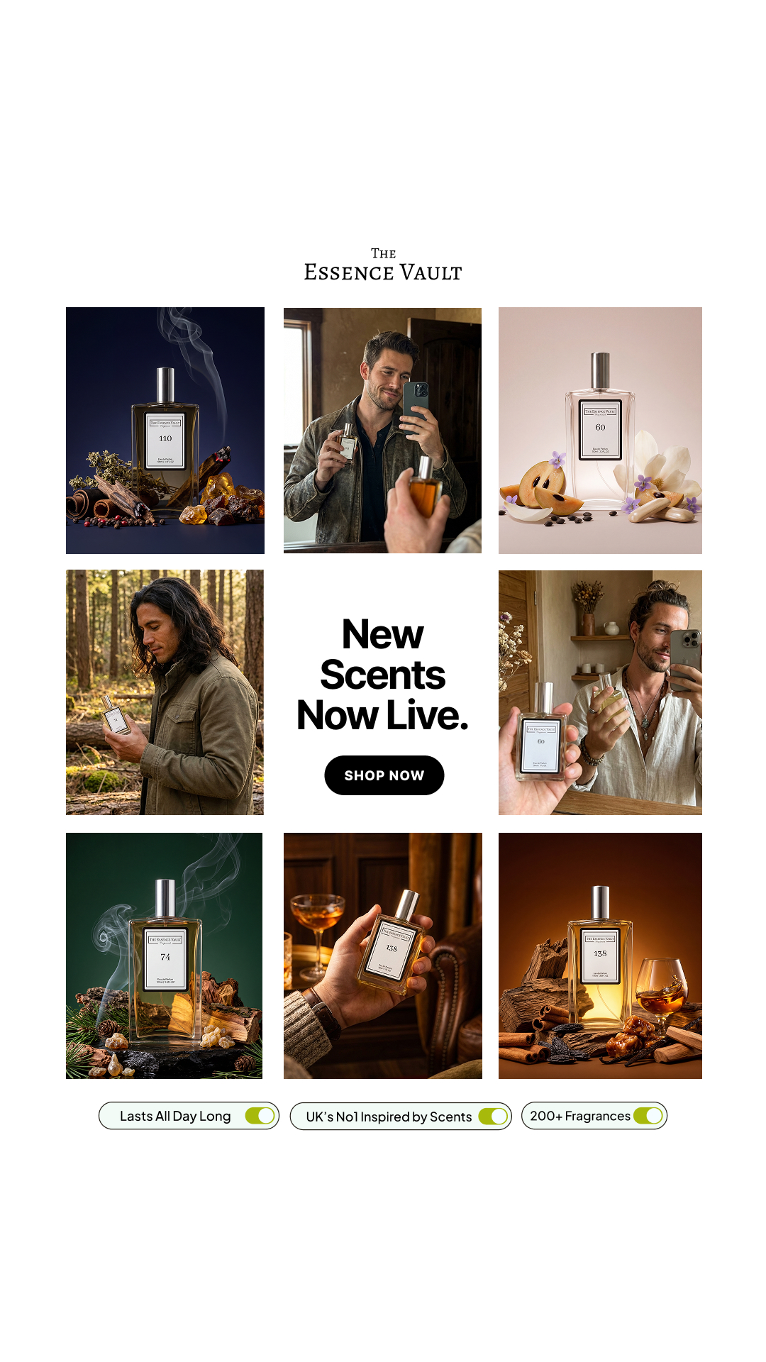 The Essence Vault Facebook ad from Mar 19, 2026