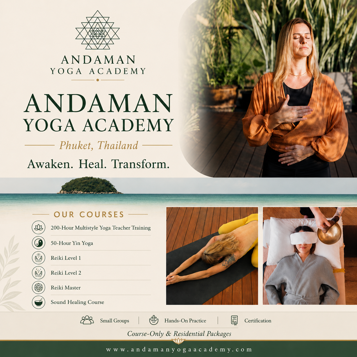 Andaman Yoga Academy Facebook ad: Awaken your potential with Andaman Yoga Academy in…