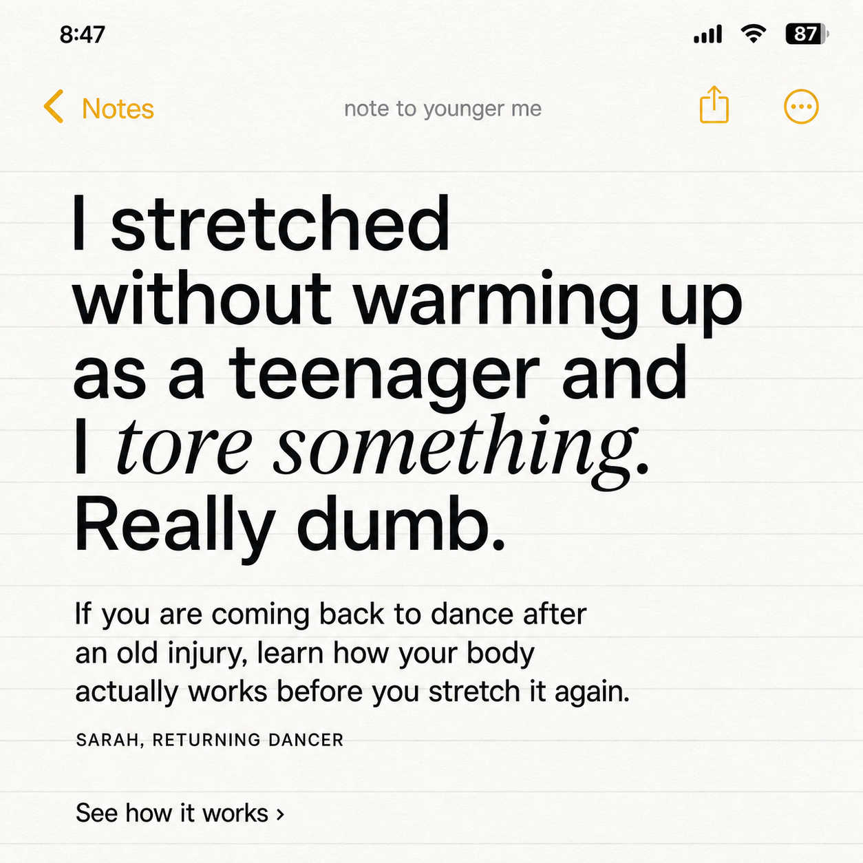 Dance Masterclass Facebook ad
